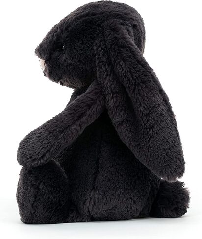 Jellycat Bashful Inky Black Bunny Stuffed Animal, Medium in Saudi Arabia