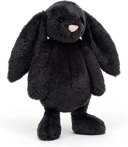 Jellycat Bashful Inky Black Bunny Stuffed Animal, Medium in Saudi Arabia