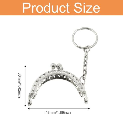 Moicstiy 10 PCS Kiss Clasp Lock Bronze Arch Purse Frame Metal Coin Frame Clasp with Key Ring for DIY Craft Bag Sewing in Kuwait