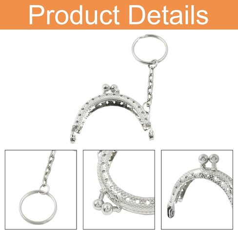 Moicstiy 10 PCS Kiss Clasp Lock Bronze Arch Purse Frame Metal Coin Frame Clasp with Key Ring for DIY Craft Bag Sewing in Kuwait