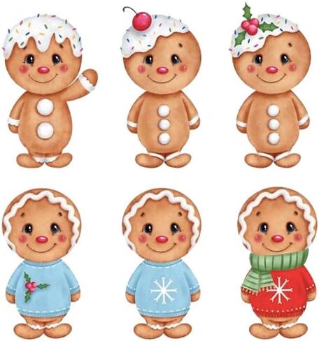 قوالب قطع معدنية بتصميم رجل الزنجبيل بـ4 انماط من كيو تولز، لوازم صنع البطاقات، قوالب قطع معدنية للكريسماس لسجل القصاصات والاستنسل والورق النقش وسجل القصاصات وتزيين بطاقات المعايدة بنفسك in Kuwait