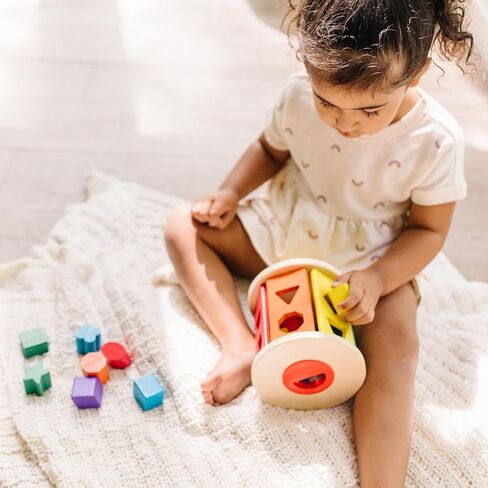 Melissa & Doug Match and Roll Shape Sorter - Classic Wooden Toy in Saudi Arabia