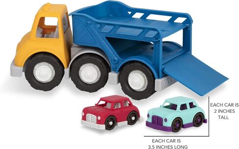Battat- Wonder Wheels- Toy Carrier Truck & 2 Toy Cars – Toy Truck Playset For Kids, Toddlers – Pretend Play- Recyclable Materials – 1year + in Saudi Arabia