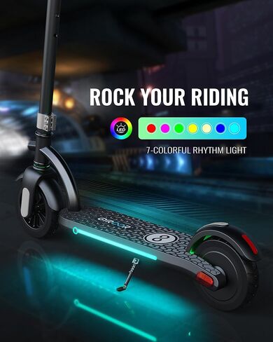 سكوتر كهربائي للأطفال Gyroor H40 مع محرك 180 واط وشاشة LED مرئية، 10 ميل في الساعة، أضواء ملونة، سرعة وارتفاع قابلان للتعديل، سكوتر كهربائي للأطفال الذين تتراوح أعمارهم بين 8-12 هدية مثالية in Kuwait