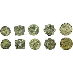 Pirate Variety Set of 10 (Plated Metal Novelty) Adventure Coins for RPG LARP DND Pathfinder Treasure Booty