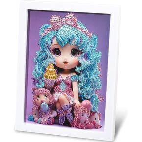 PracticeJQDEN 5D Diamond Painting Kits for Kids, Gem Art Paint with Diamond, Drill Rhinestone Arts and Crafts Kits, Gifts for Kid