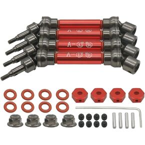 Rcawd 4Pcs Front Rear CVD Drive Shaft Set for Arrma Big Rock V2 Drive Shafts Arrma 3s Blx Upgrade Parts Arrma Senton Arrma Granite Arrma Vorteks Black Parts
