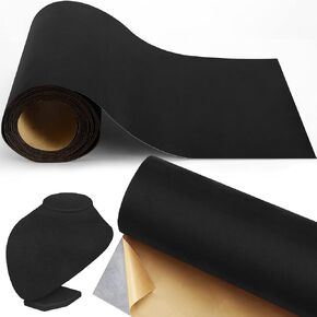 Self Adhesive Velvet Fabric 15.7 x 196.8 Inch DIY Jewelry Box Liner Fabric Craft Drawer Liner Roll Adhesive Back Sheets Felt Fabric for Jewelry Drawer Craft Fabric Craft Making Supplies (Black) in Kuwait