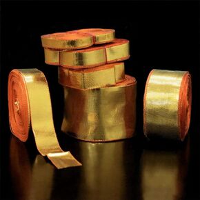 التطريز المواد جوتا باتي حواف الدانتيل الشريط للملابس التقليدية اللون الذهبي (45 متر) in Kuwait