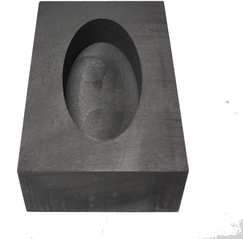 OTOOLWORLD Oval Graphite Casting Ingot Mold Metal Refining Scrap Gold Silver Ellipse Graphite Mold in Saudi Arabia