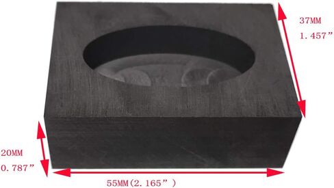 OTOOLWORLD Oval Graphite Casting Ingot Mold Metal Refining Scrap Gold Silver Ellipse Graphite Mold in Saudi Arabia