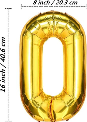 32 Pcs 16 inch Foil Chain Balloons, Jumbo Chain Balloons for 80s 90s Party Decorations Giant Balloon Chain Balloons Gold in Kuwait