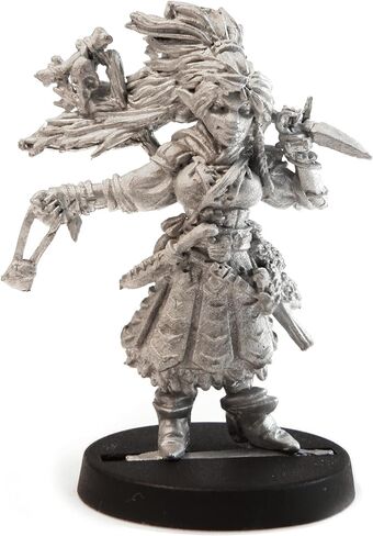 Stonehaven Female Half-Elf Witch Miniature Figure (for 28mm Scale Table Top War Games) - Made in US in Saudi Arabia