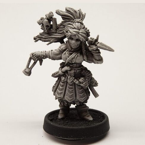 Stonehaven Female Half-Elf Witch Miniature Figure (for 28mm Scale Table Top War Games) - Made in US in Saudi Arabia