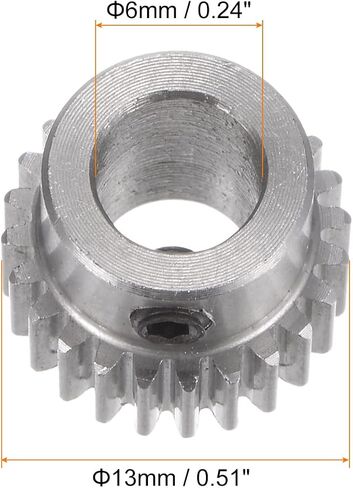 HARFINGTON Pinion Gear 6mm Bore 24T Mod 0.5 Stainless Steel Spur Diff Differential Motor Gear RC Car Replacement Parts in Saudi Arabia