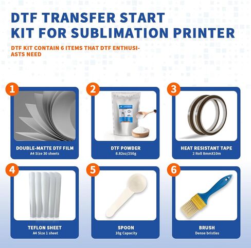 مسحوق Kenteer DTF للتسامي، 500 جرام/17.6 أونصة لاصقة تذوب ساخنة للنقل الرقمي لجميع طابعات DTF، مسحوق نقل DTF لأفلام نقل DTF وجميع الأقمشة in Kuwait