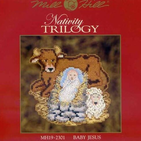 Baby Jesus Beaded Counted Cross Stitch Ornament Kit Mill Hill 2012 Nativity Trilogy MH192301 in Saudi Arabia