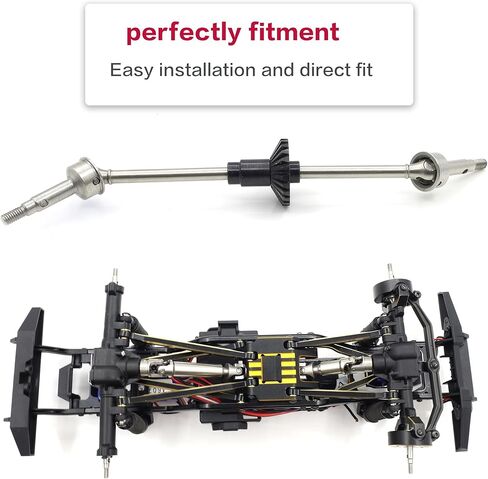 عمود محرك سي في دي من الستانلس ستيل + 2 ملم من رافلوت، عمود محرك سي في دي امامي وخلفي لمحاور TRX4M 1/18 in Kuwait