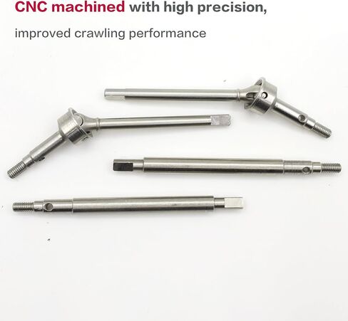 عمود محرك سي في دي من الستانلس ستيل + 2 ملم من رافلوت، عمود محرك سي في دي امامي وخلفي لمحاور TRX4M 1/18 in Kuwait