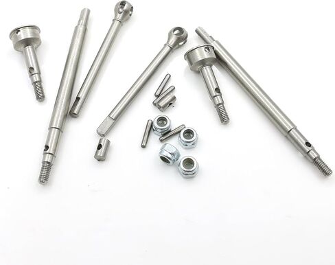 عمود محرك سي في دي من الستانلس ستيل + 2 ملم من رافلوت، عمود محرك سي في دي امامي وخلفي لمحاور TRX4M 1/18 in Kuwait