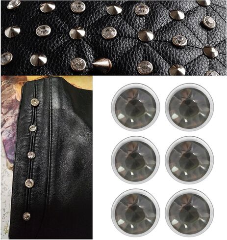 200PCS 7mm Rhinestone Rivets with Rivet Caps Jewellery Rivets Stud for Jacket Backpack Wallet Denim Pants Leather DIY Craft Clothing Decoration in Saudi Arabia