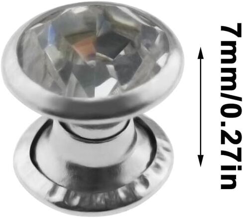 200PCS 7mm Rhinestone Rivets with Rivet Caps Jewellery Rivets Stud for Jacket Backpack Wallet Denim Pants Leather DIY Craft Clothing Decoration in Saudi Arabia