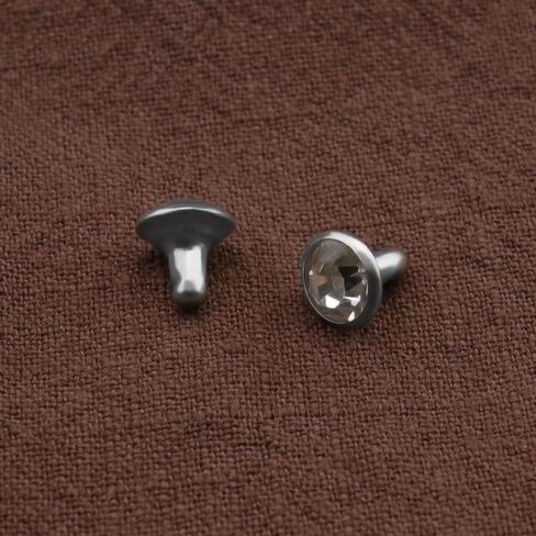 200PCS 7mm Rhinestone Rivets with Rivet Caps Jewellery Rivets Stud for Jacket Backpack Wallet Denim Pants Leather DIY Craft Clothing Decoration in Saudi Arabia