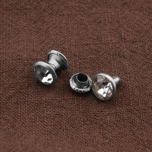 200PCS 7mm Rhinestone Rivets with Rivet Caps Jewellery Rivets Stud for Jacket Backpack Wallet Denim Pants Leather DIY Craft Clothing Decoration in Saudi Arabia