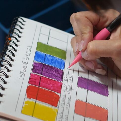 HG Art Concepts Painters Color Diary - 9x12" Spiral-Bound Acid-Free Color Swatch Book - Oil/Acrylic & Watercolor/Multimedia Bundle in Saudi Arabia