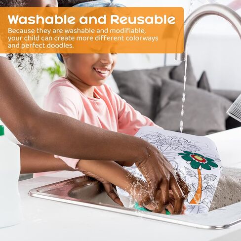 بكرة رسم للأطفال، بكرة ورق تلوين للأطفال، ورق تعبئة ملون للرسم بنفسك، مجموعة لوازم فنية تعليمية مبتكرة للأطفال قابلة لإعادة الاستخدام وقابلة للغسل، 39.4 * 7.9 بوصة، 4 أوراق in Kuwait