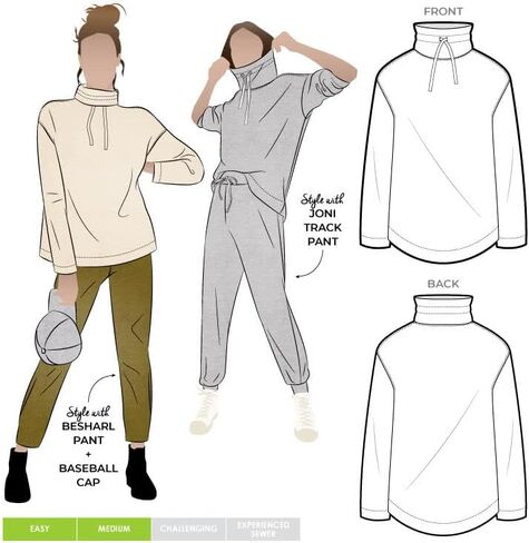 نمط الخياطة المقوس - بلوزة Verity Knit (المقاسات 10-22) in Kuwait