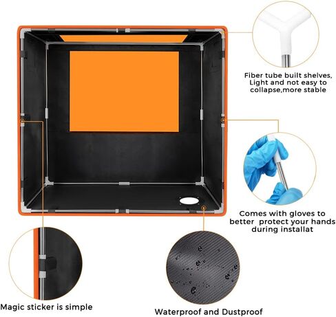 حاوية نقش الليزر OUYZGIA مقاس 740 × 700 × 400 مم غطاء واقٍ مقاوم للحريق مع نظام تهوية لحفارة الليزر الداخلية D1 Pro A5 S10 A20 Pro LE400PRO Master 2 3 TTS-25 TTS-55 ملحقات الترقية in Kuwait