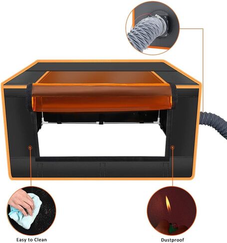 حاوية نقش الليزر OUYZGIA مقاس 740 × 700 × 400 مم غطاء واقٍ مقاوم للحريق مع نظام تهوية لحفارة الليزر الداخلية D1 Pro A5 S10 A20 Pro LE400PRO Master 2 3 TTS-25 TTS-55 ملحقات الترقية in Kuwait