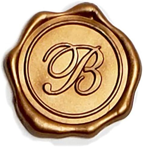 ملصقات ختم الشمع اللاصقة 25 قطعة مصنوعة مسبقًا من الأحرف الأولى من الشمع الذهبي الختم الحقيقي (الأولي T) in Kuwait