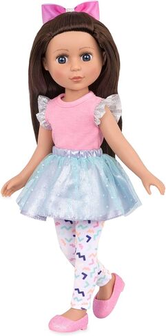 Glitter Girls – Purple Convertible Car & 14-inch Poseable Doll Candice – Rolling Wheels, Opening Doors, Trunk & Interior Storage – Toys, Clothes, and Accessories for Ages 3+ in Kuwait