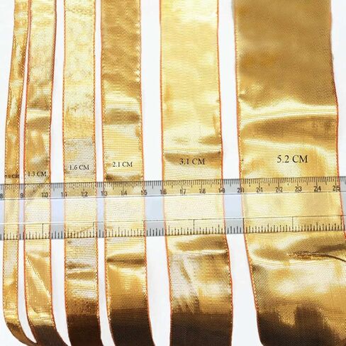 التطريز المواد جوتا باتي حواف الدانتيل الشريط للملابس التقليدية اللون الذهبي (45 متر) in Kuwait