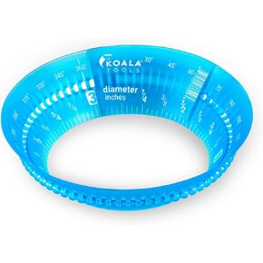 أدوات الكوالا | Ring Ruler 360 - أداة استنسل وقوالب دائرية | 3 "- 6" قطر قابل للتعديل - أداة هندسية لرسم الدوائر in Kuwait