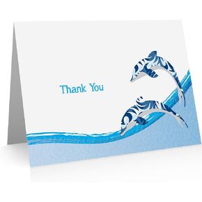 بطاقات شكر دولفين (24 بطاقة قابلة للطي ومغلفات) بطاقات دولفين in Kuwait