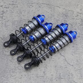 RCAWD Aluminum Big Bore Shocks Upgrades Parts for Arrma 1/8 Kraton 6S BLX Outcast 6S BLX Notorious 6S BLX,4PCS Front Rear Full Metal Dampers Hops Up Absorbers,Replace ARA330621 ARA330622 Black