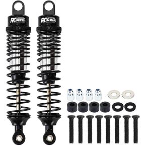 RCAWD Alum SCX10 Shocks Oil Type for 1/10 Axial SCX10 SCX10 II III PRO Front Rear Shock Upgrades Parts Black