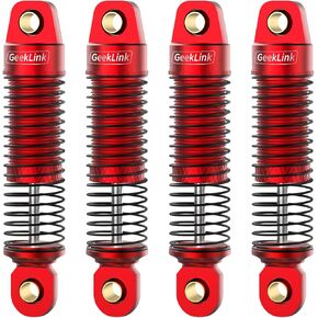 GeekLink 50 مم ممتص الصدمات قابل للتعديل لأجزاء ترقية TRX4M 1/18 RC الزاحف، ألومنيوم أحمر 4 قطع in Kuwait