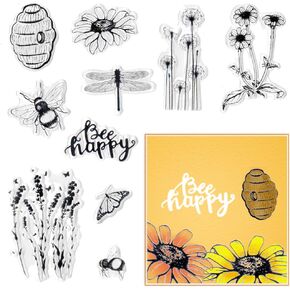 7pcs Birds Clear Stamps for Card Making and Photo Album Decorations, Bird Branch Clear Rubber Stamps Animal Stamps for Crafts Card Making Decoration and DIY Scrapbooking