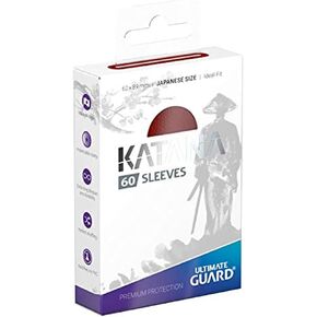 Ultimate Guard أكمام كاتانا حمراء غير لامعة مقاس ياباني 60 قيراط مقاس قياسي 100 قيراط أكمام بطاقات حزمة فردية in Kuwait