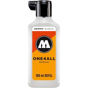 MOLOTOW ONE4ALL Acrylic Paint Refill ONE4ALL Paint Marker, Signal White, 180ml Bottle, 1 Each (692.160)