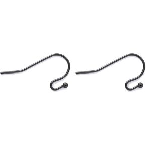 100 Pairs Gun Black Color Earwires Ball Dot French Earring Hooks/Dangle Earring Findings Jewelry Making DIY (EH-1006-G1) in Kuwait