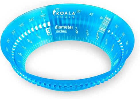 أدوات الكوالا | Ring Ruler 360 - أداة استنسل وقوالب دائرية | 3 "- 6" قطر قابل للتعديل - أداة هندسية لرسم الدوائر in Kuwait