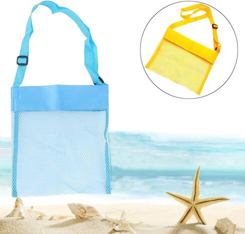 شنطة حمل شبكية ملونة للشاطئ من ليكوكو، شنطة تبريد محمولة وقابلة للطي مع احزمة حمل قابلة للتعديل، اصفر واحمر وردي وارجواني واخضر، 5 حقائب شاطئ in Kuwait