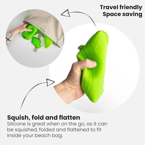 Bigjigs Toys Apricot Orange Silicone Sand Moulds - 4pc Silicone Beach Toys Set, Eco Friendly Beach Toys, Sustainable Sand and Water Toys, Sand Toys for Toddlers Age 3-5 Years in Kuwait