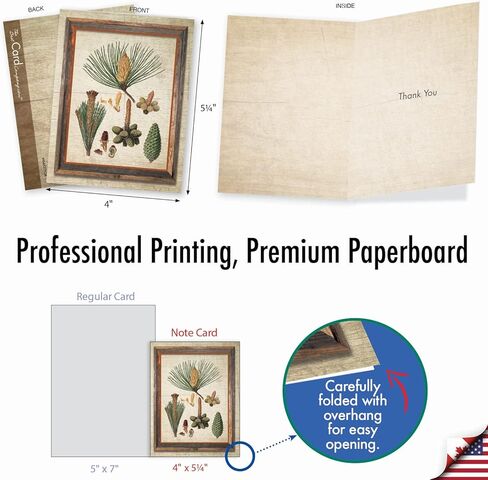 The Best Card Company 10 Assorted Thank You Notecards Bulk Box Set 4 x 5.12 Inch with Envelopes (10 Designs, 1 Each) High Notes M2059 in Kuwait