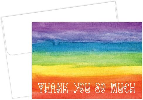 Great Papers! Rainbow Love Thank You Note Card and Envelope, 4.875" x 3.375", 20 count (2017051) in Saudi Arabia